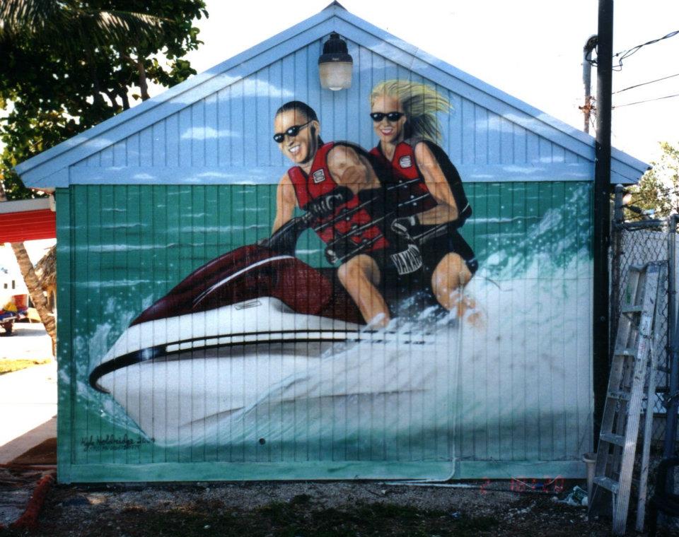 Muralmontage. Jet Ski Mural By Mural Artist Kyle Holdridge
