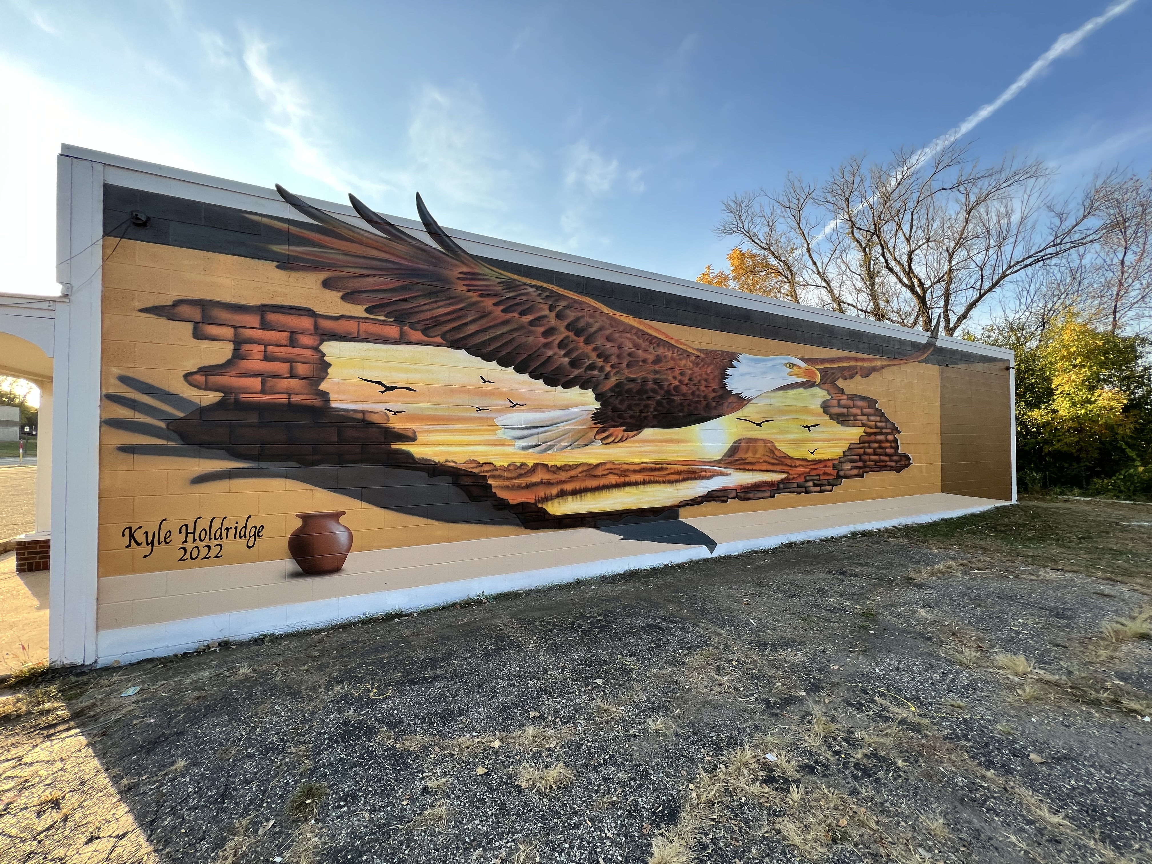 Red Wing Eagle Mural by Kyle Holdridge